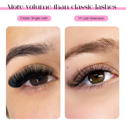 Y-shaped lash extensions