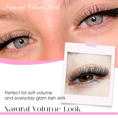 Wispy volume look created with YY eyelash extensions