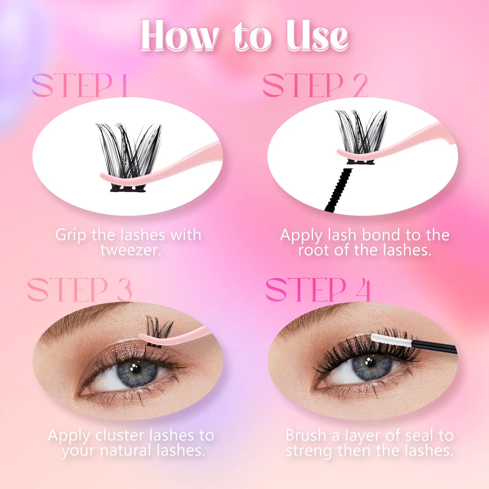 at home false eyelashes​