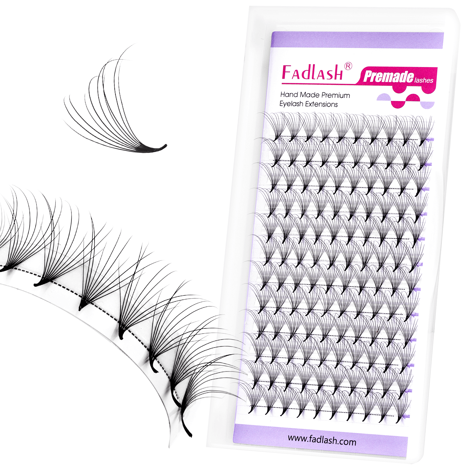 Camellia volume lash extensions with multi-length