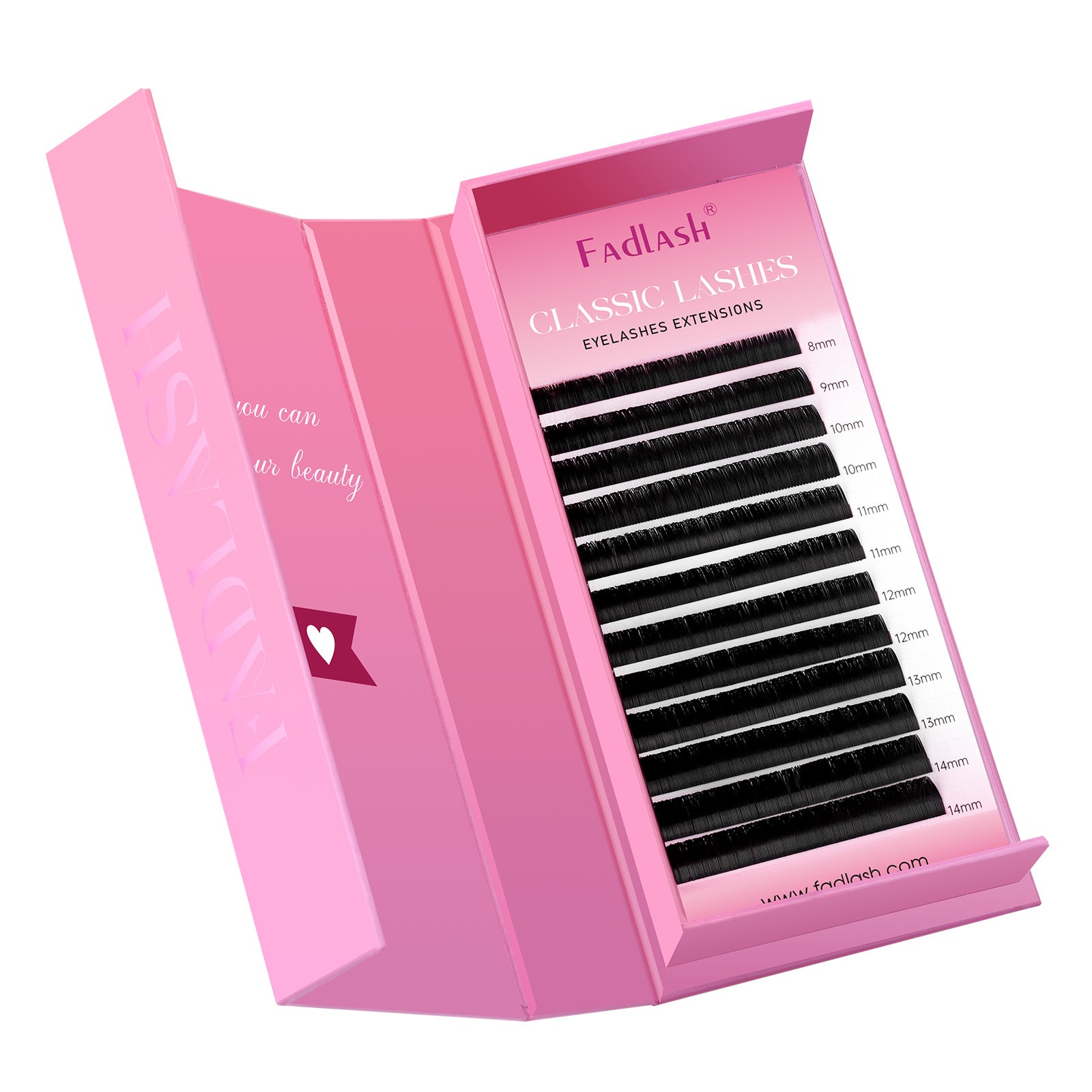 Dense Row Lash Extensions Structure 0.2mm C D Curl Tray
