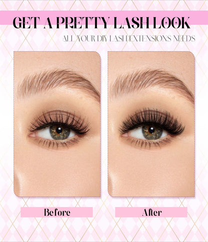 D Curl Mega Russian Volume Clusters Mixed Tray 0.07mm