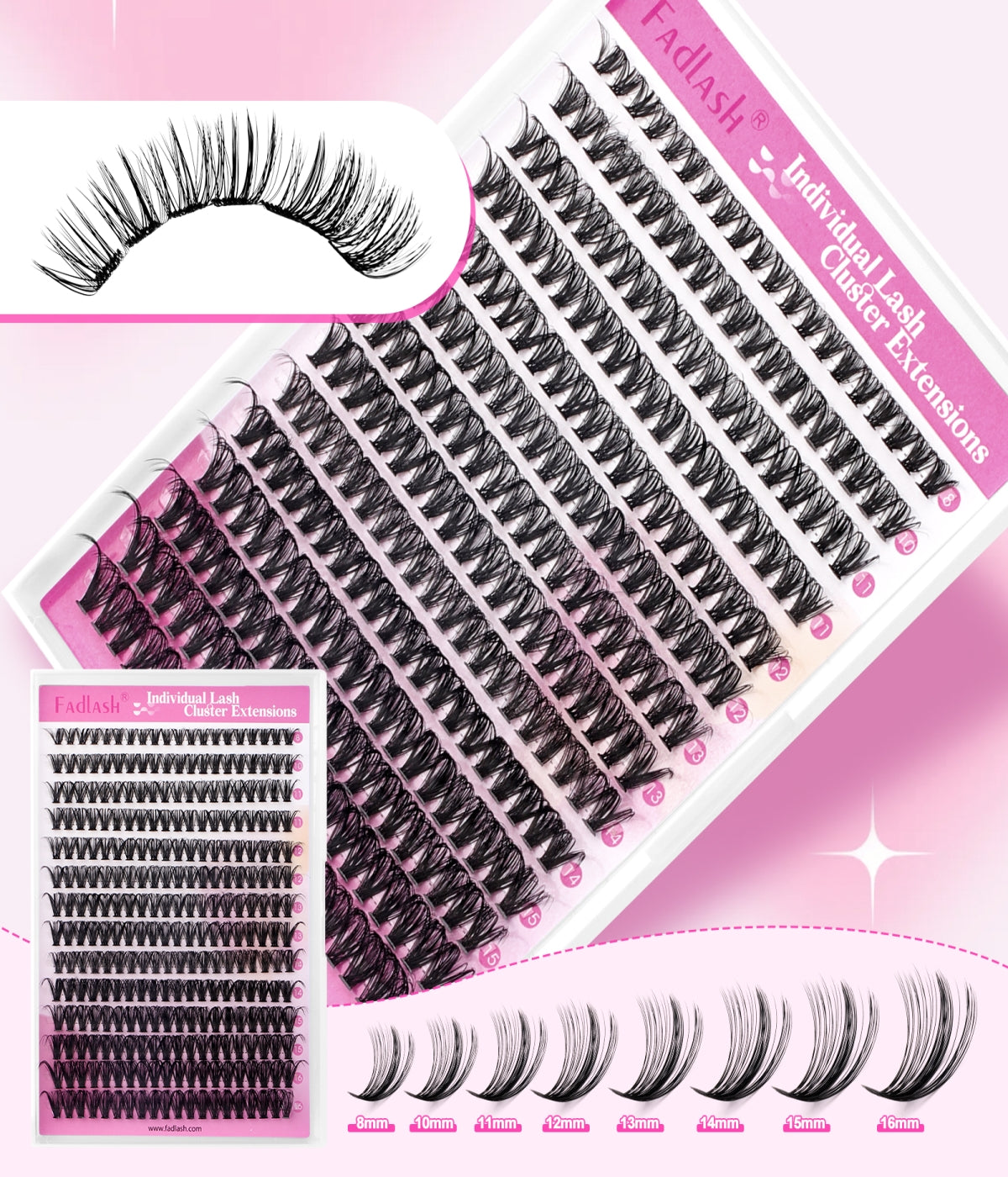 Natural Look DIY Lash Clusters 40D 0.07mm Thickness