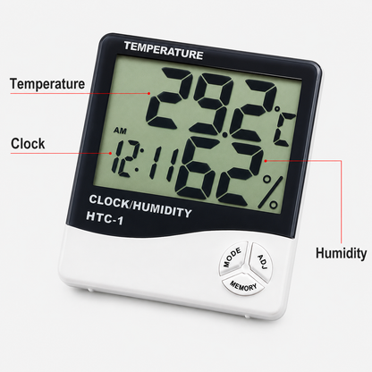 Digital Hygrometer & Thermometer for Lash Extension Studios