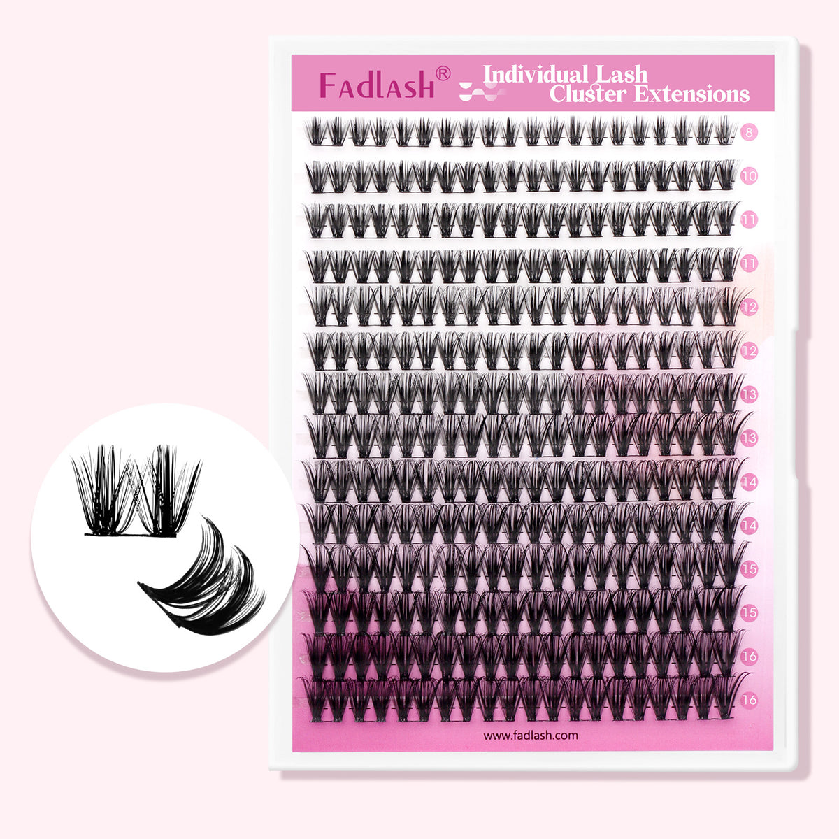 40D D Curl Mega Volume DIY Lash Clusters – 14 Rows - Fadlash