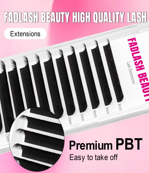 Close-up of natural classic eyelash extensions on female eyes