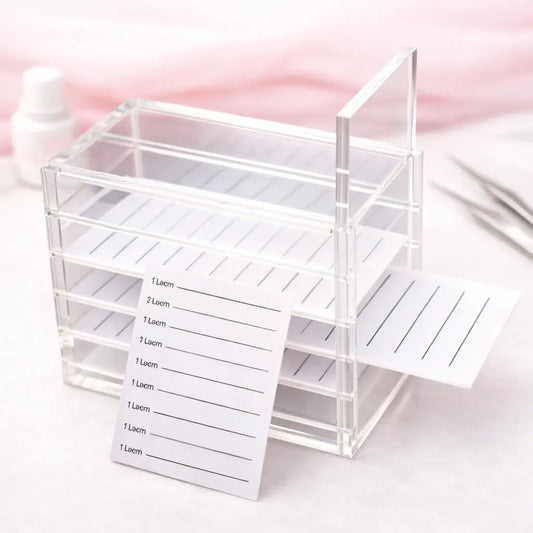 Professional Acrylic 5 Layers Eyelash Storage Box & Organizer Case Fadlash