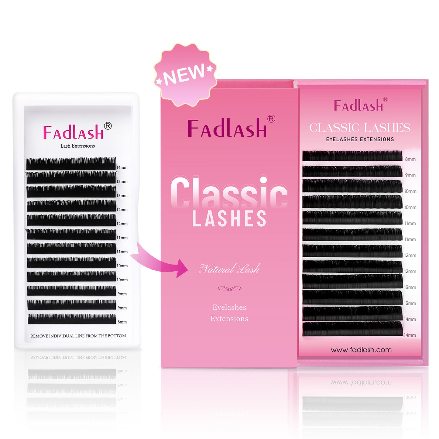 Classic Lash Extensions - Mixed Length 9–17mm - Fadlash