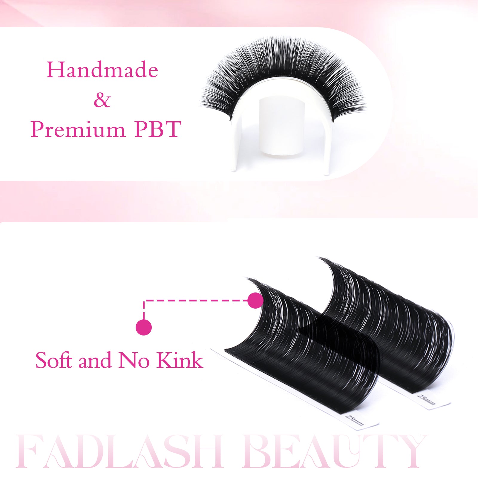 Fadlash Lash Extension Chart - J B C CC D DD L LC LD LU Curls and Thickness Guide.