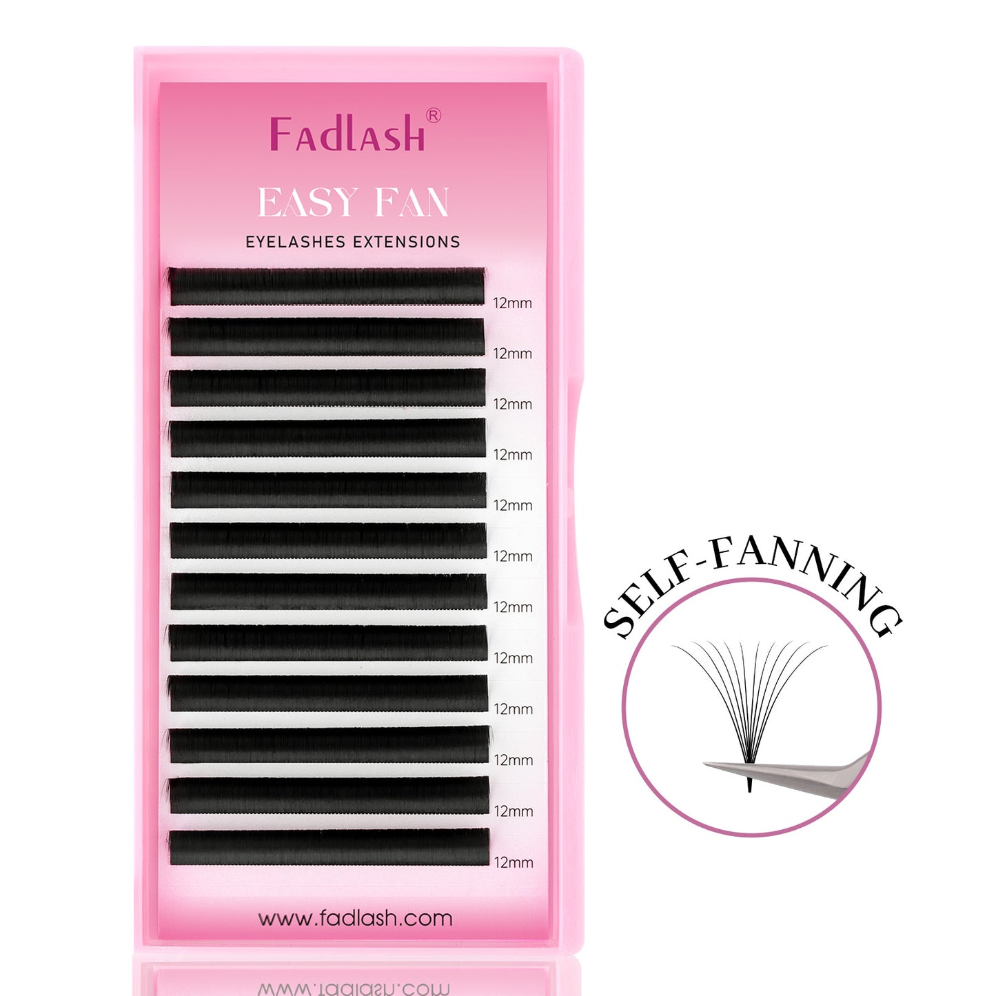 Fadlash Easy Fan Lash Extensions - Handmade Premium PBT, Soft and No Kink.