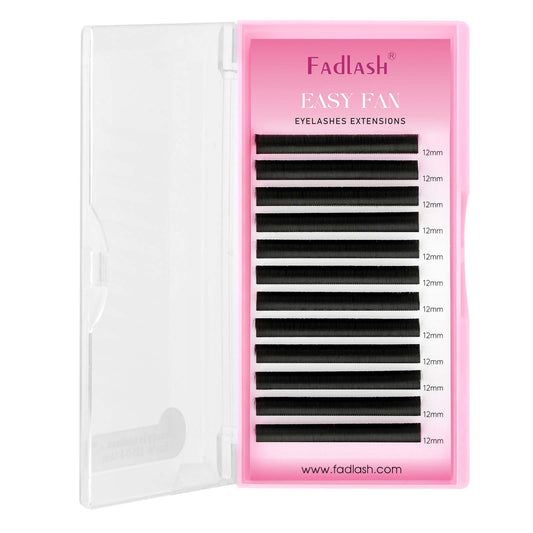 Fadlash Easy Fan Volume Lashes in New Professional Pink Tray - Front View.