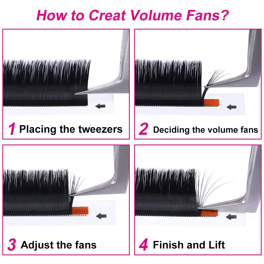 0.03mm easy handmade fans lashes