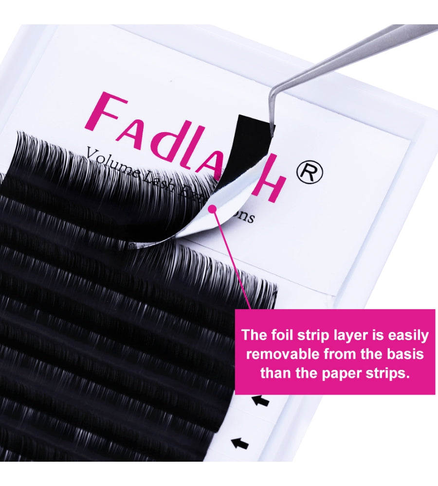 0.05mm D Curl high density volume lashes, 16 rows mixed length tray.