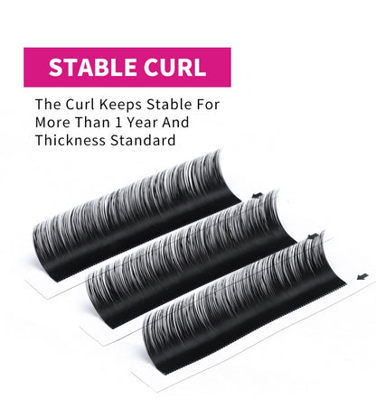 High quality Korean PBT material dense lashes, dark black and lightweight