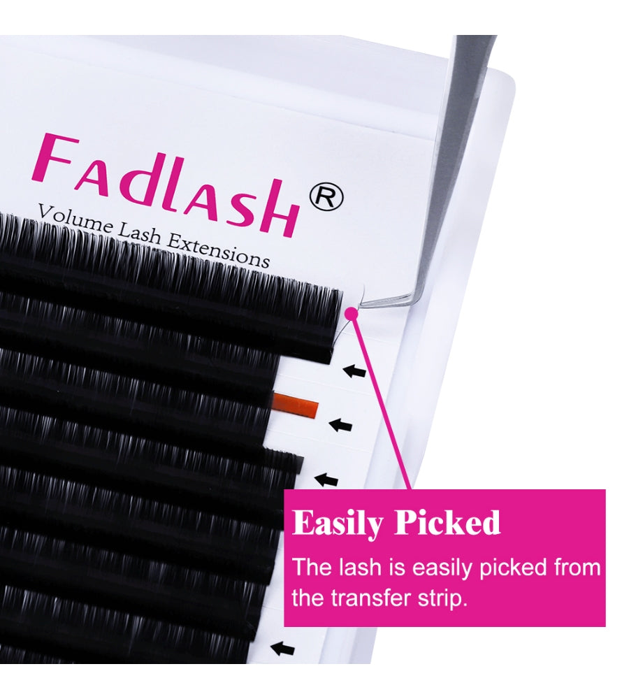 Natural looking dense volume lash application on asian eyes