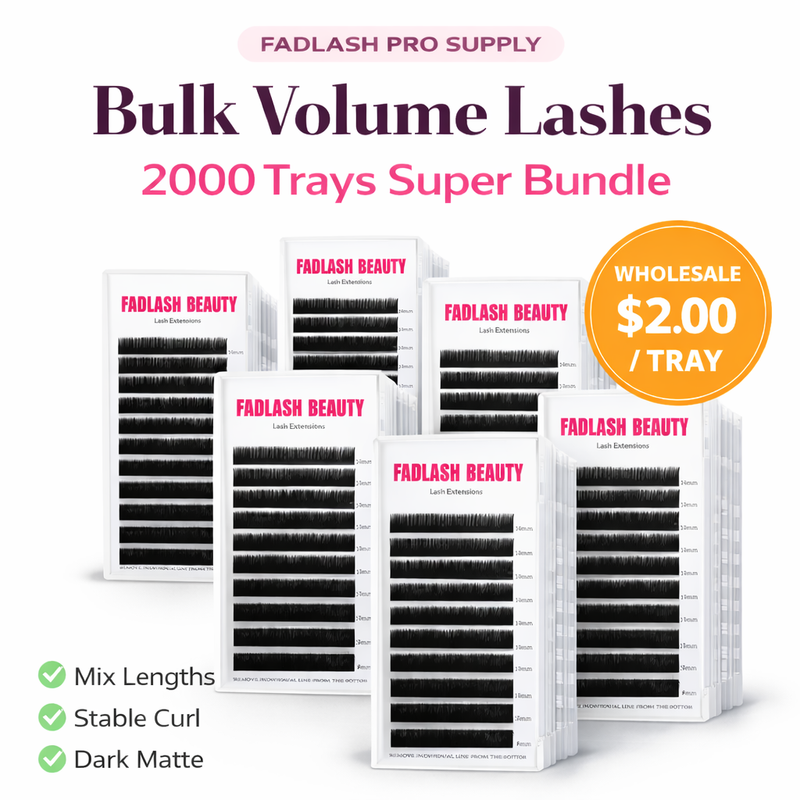 2000 Trays Bulk Lash Extension Deal ($2/Tray - Best Value) - Fadlash