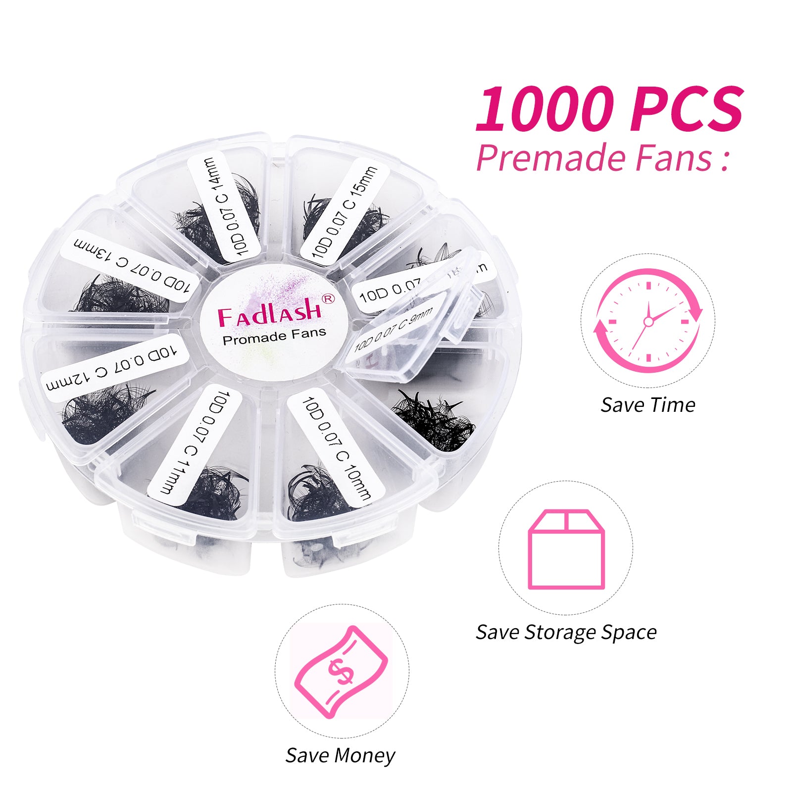 1000 Fans Premade Loose Fan Lashes - Fadlash