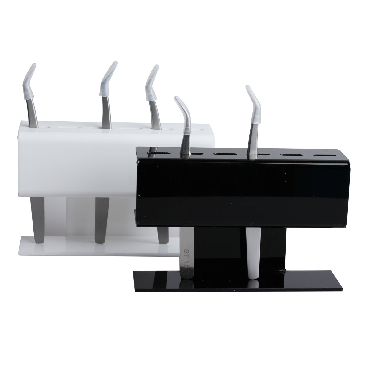 6-slot acrylic eyelash tweezer organizer for lash workstation