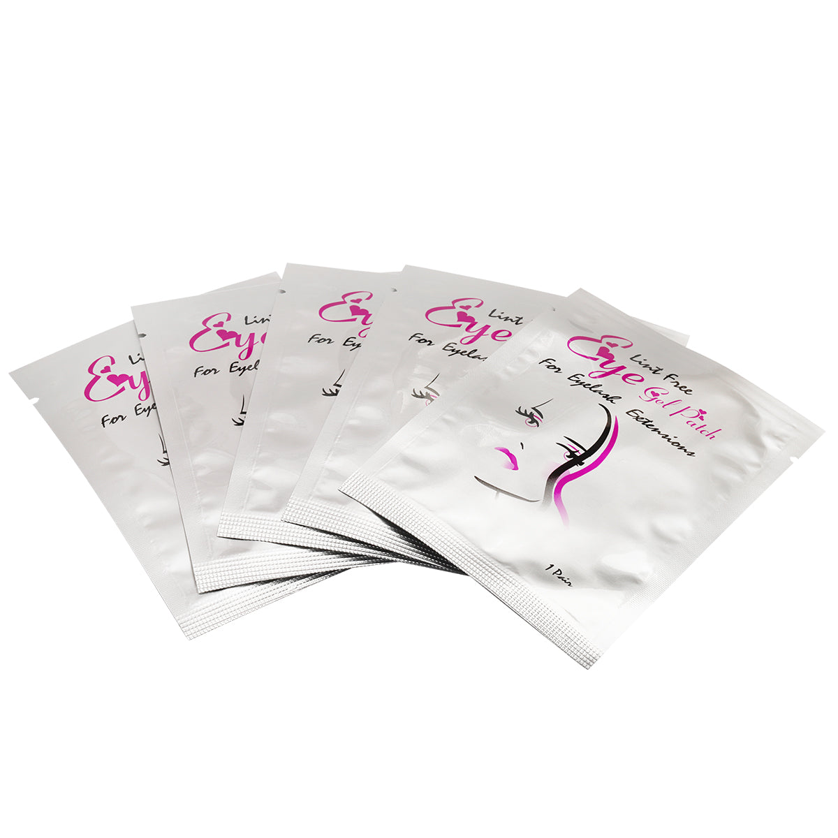 Under-eye patches reducing puffiness during eyelash extension