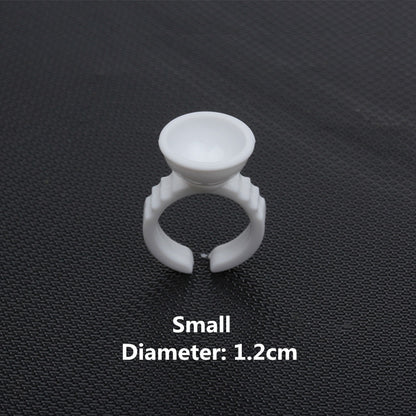 Adjustable glue holder rings for eyelash extensions, tinting and nail art