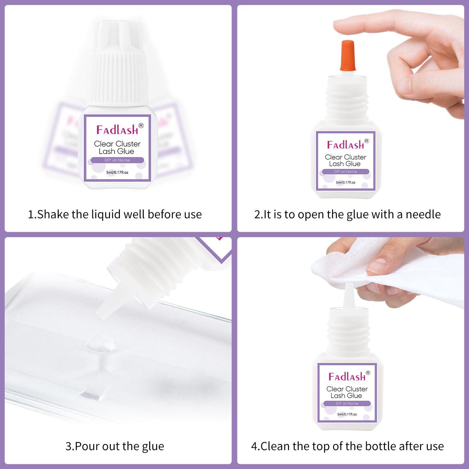 Clear Cluster Lash Glue - Fadlash