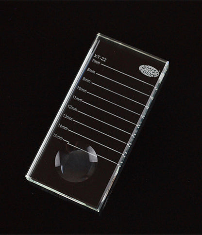 Professional lash tray with 7mm to 15mm length scale lines