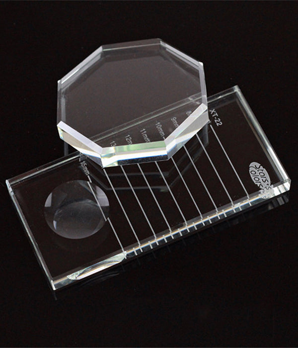 StarsColors clear acrylic lash tile for eyelash extension mapping