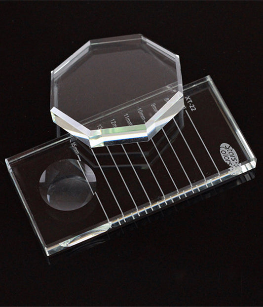 StarsColors clear acrylic lash tile for eyelash extension mapping