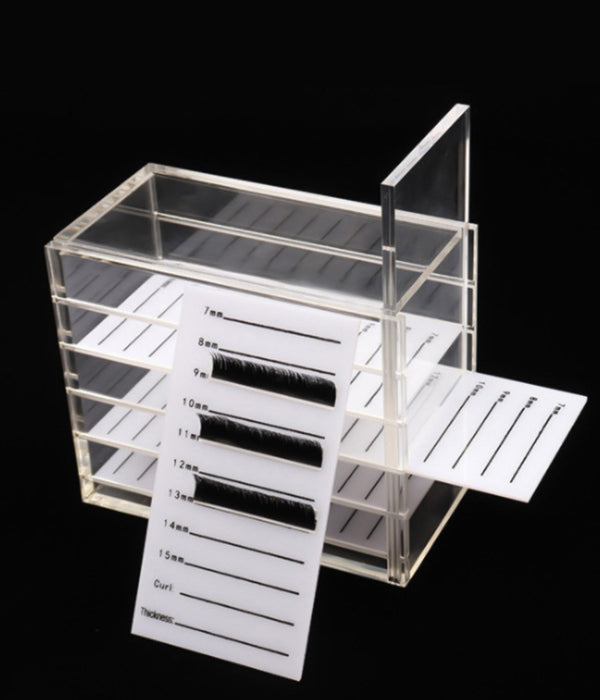 Acrylic 5 Layers Clear Eyelash Storage Box - Fadlash