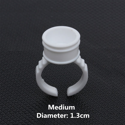 Pack of 100 disposable glue rings for eyelash extension glue