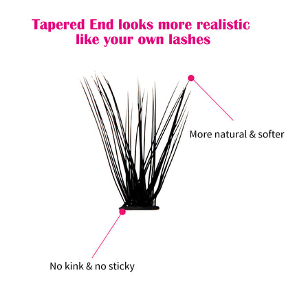 cluster lashes natural look