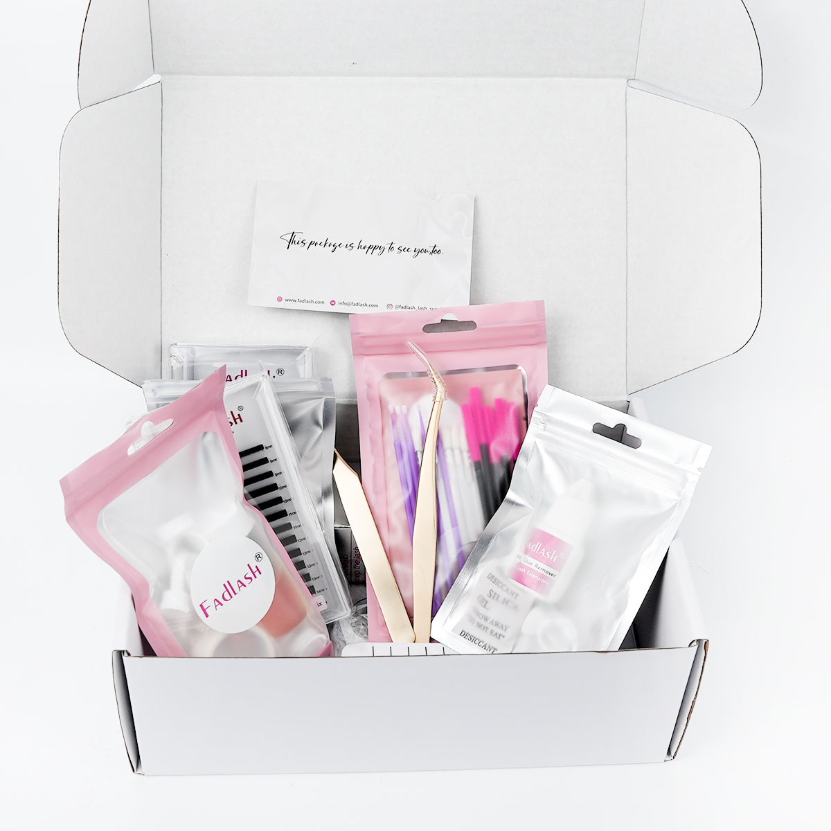 Professional all-in-one lash extension tool set by Fadlash.