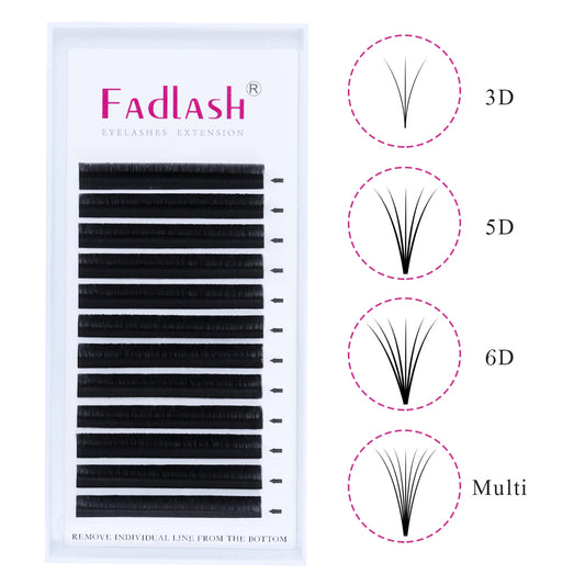 Self-blooming lash fans eyelash extensions