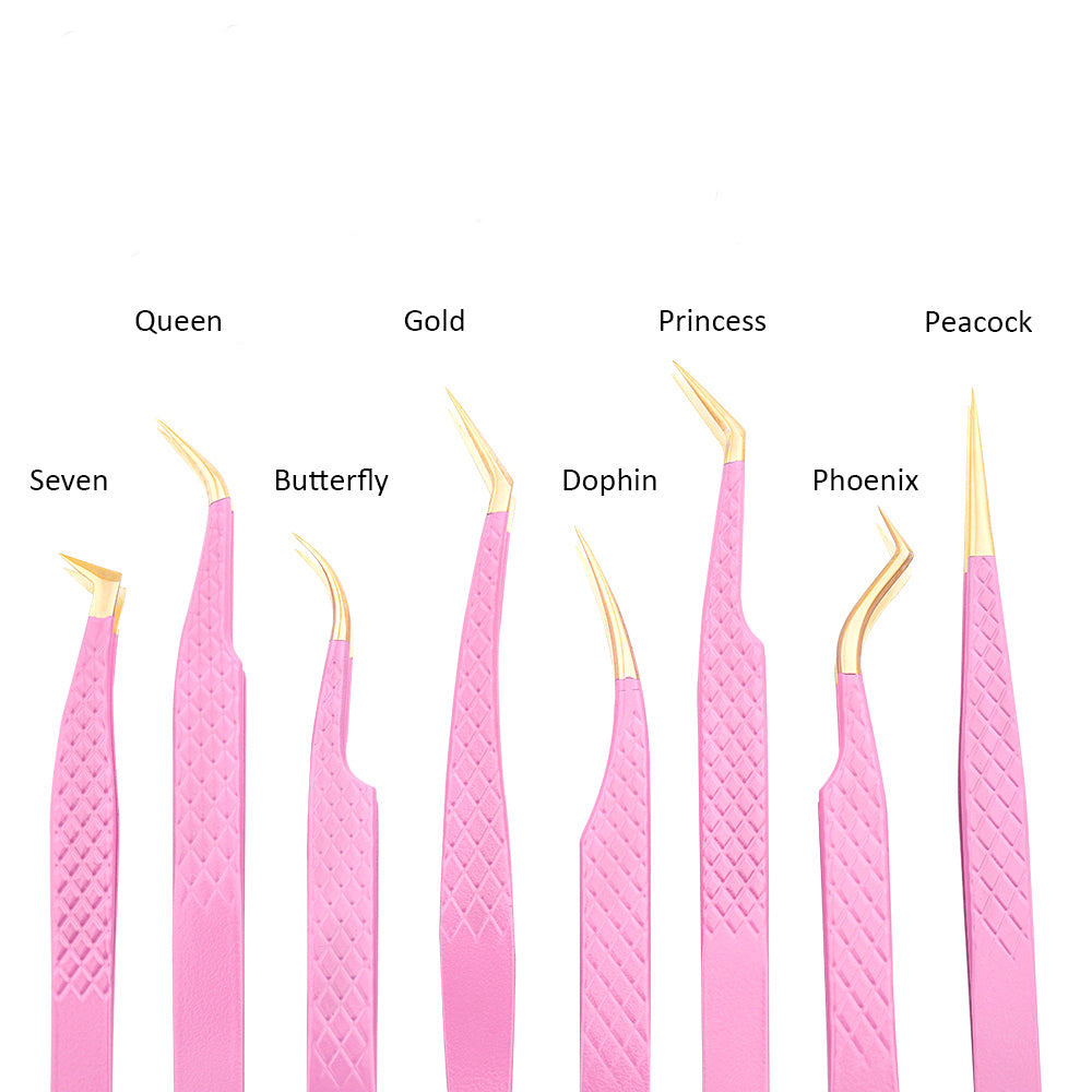 gold eyelash extension tweezers​