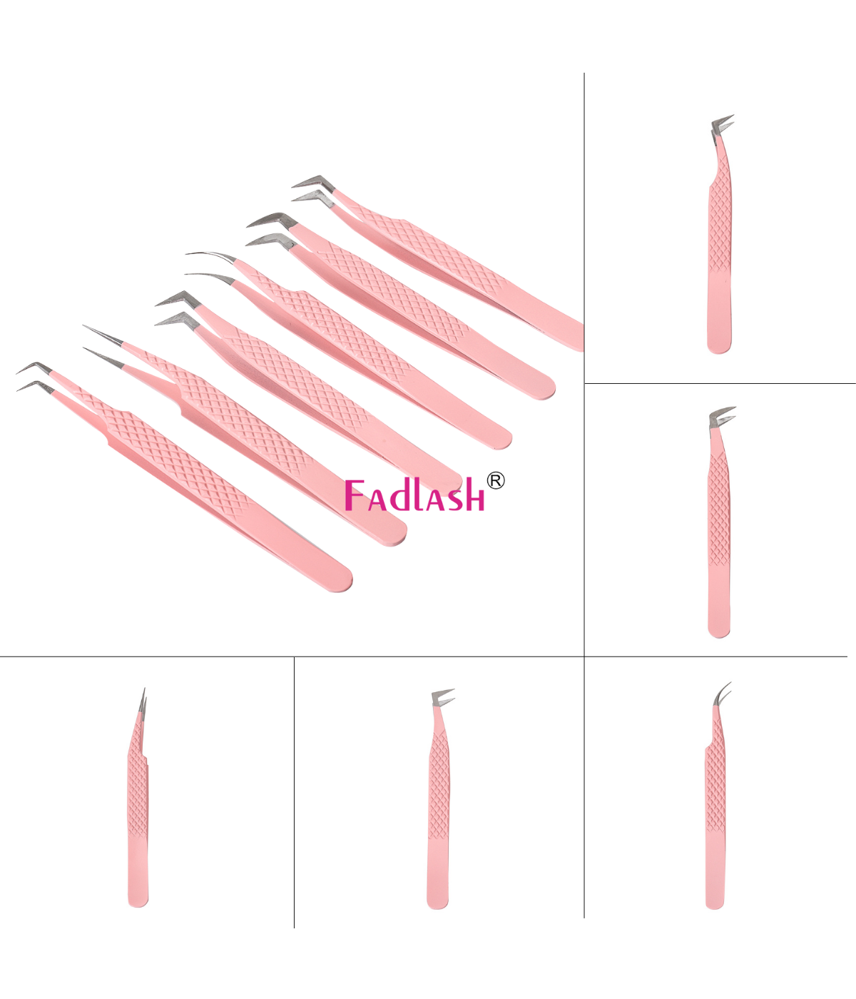 Eyelash Extensions Tweezers Set - Fadlash