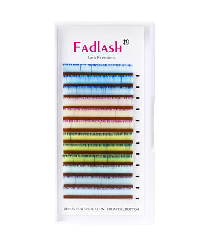 Ombre Easy Fan colored lash extensions