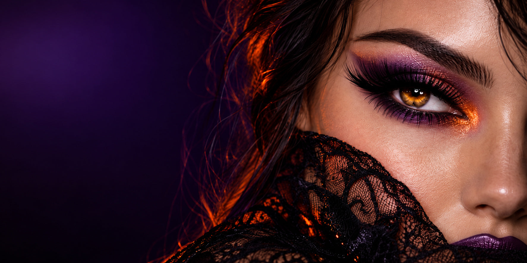 Illustrative Halloween eye makeup